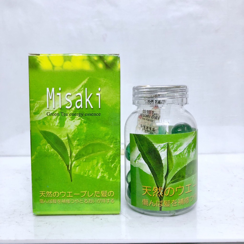 [Chính hãng] [Siêu rẻ] TINH DẦU TRÀ XANH MISAKI GREEN TEA CAPSULES GIÚP TÓC ÓNG MƯỢT Energy Essence - 30 VIÊN/HỘP