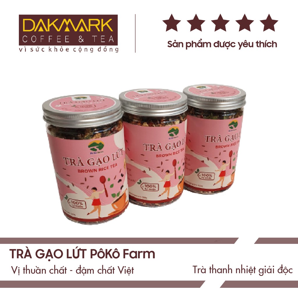 Trà Gạo Lứt Pô Kô Farms - Trà Giảm Cân Ngủ Ngon Mát Gan Thanh Lọc Cơ Thể