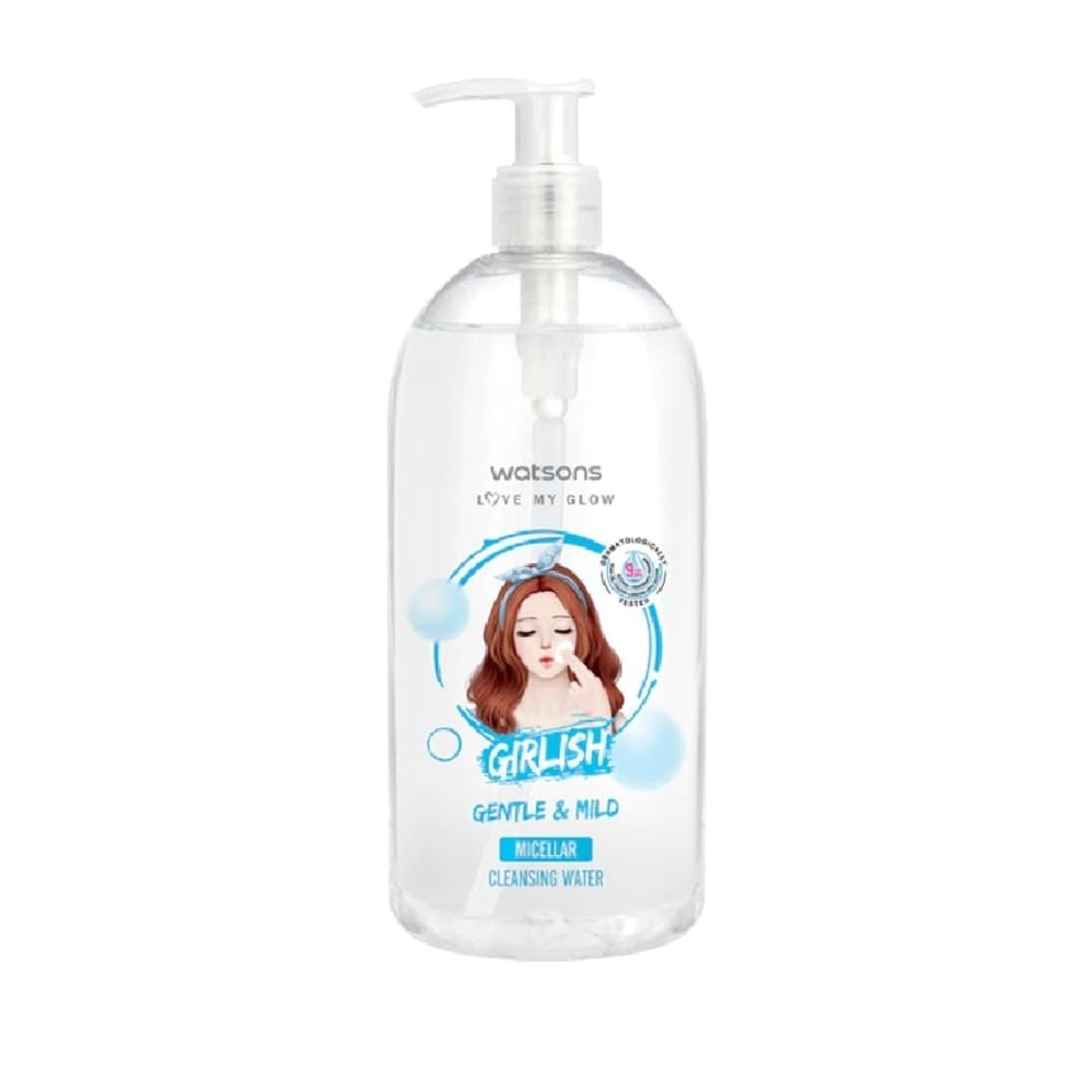 Nước Tẩy Trang Watsons Girlish Gentle &amp; Mild Micellar Dịu Nhẹ 485ml