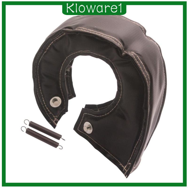 [KLOWARE1] Fiber T6 Turbo Charger BLANKET heat shield cover BLACK  , w/ 2 Springs