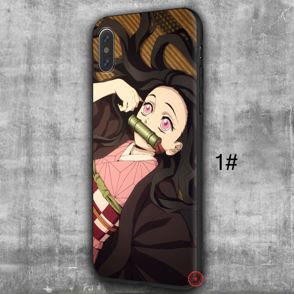 IPhone XS Max XR 10 X 5 5s 6 6s 7 8 Plus Soft Silicone Phone Cover 61SA Demon Slayer Kamado Nezuko
