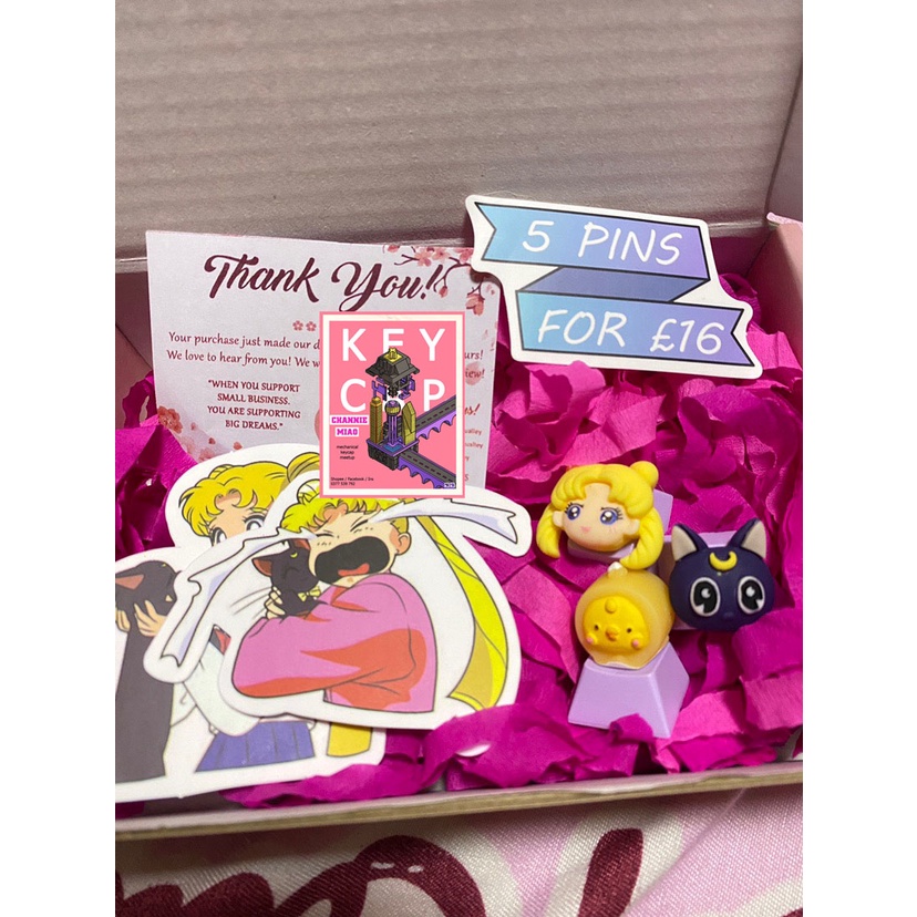 Keycap lẻ bàn phím cơ hoạt hình thủy thủ mặt trăng anime