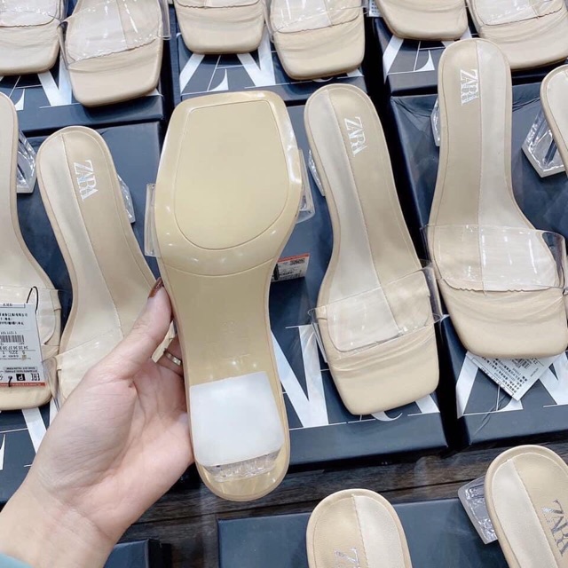 Guốc Zara trong suốt loại đẹp+ video tự quay