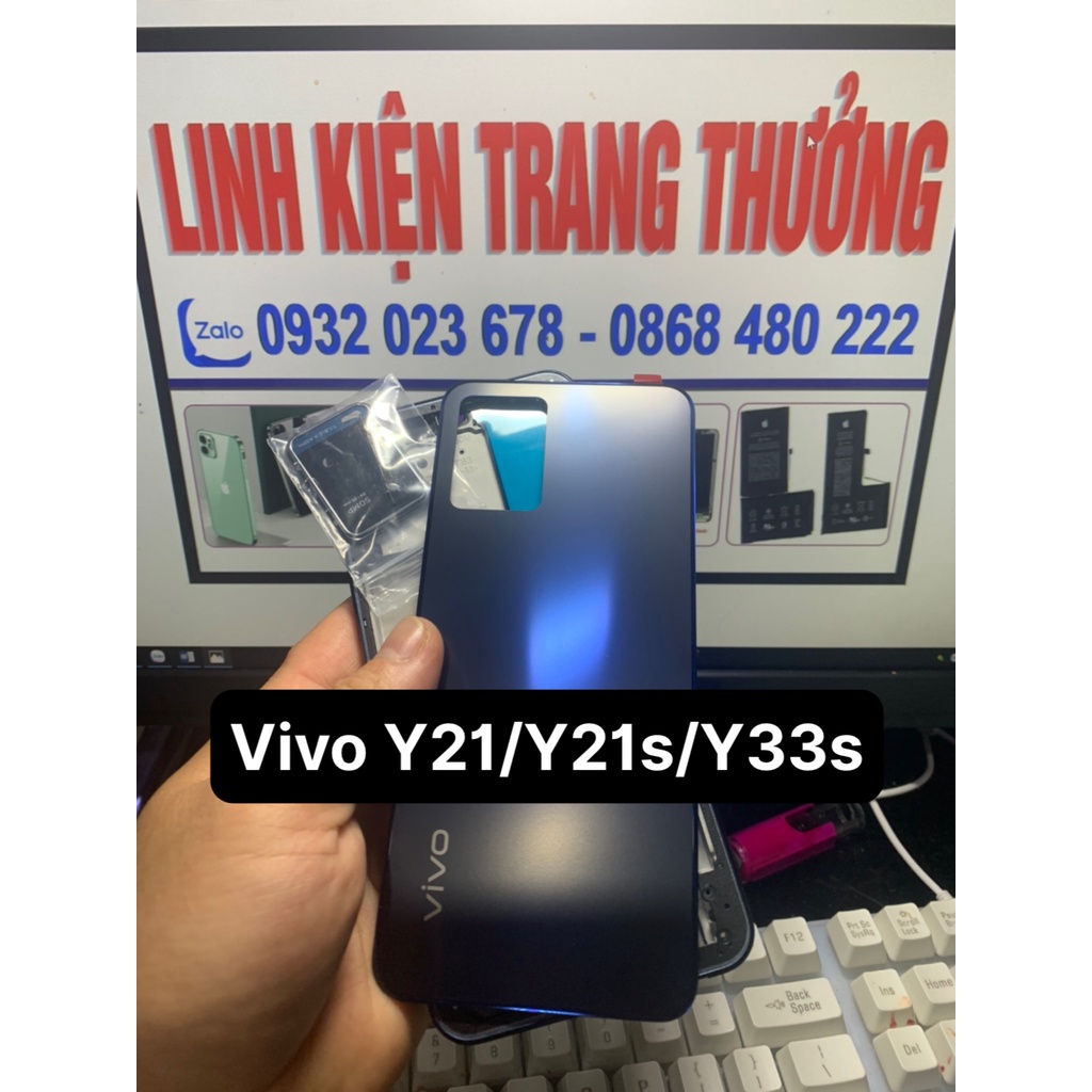 Bộ vỏ điện thoại zin hãng vivo Y21 / Y21s / Y33s Gồm xương, lưng, phím bấm, kính camera