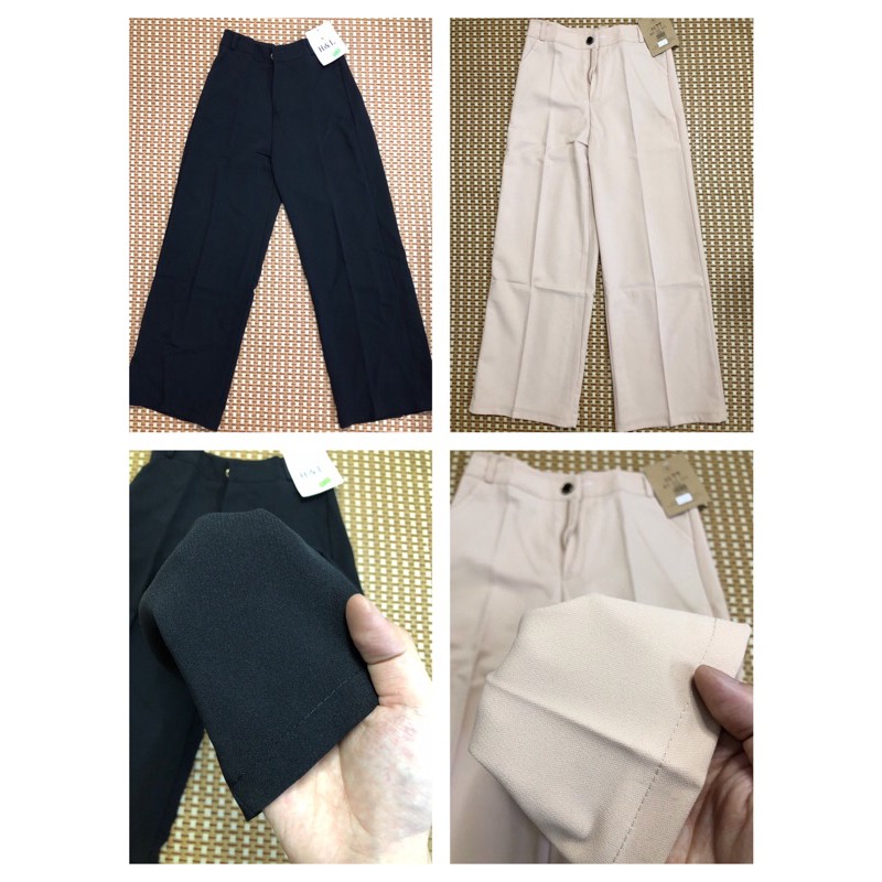 (Xả kho) Quần Culottes ống rộng cạp cao vải tuyết mưa