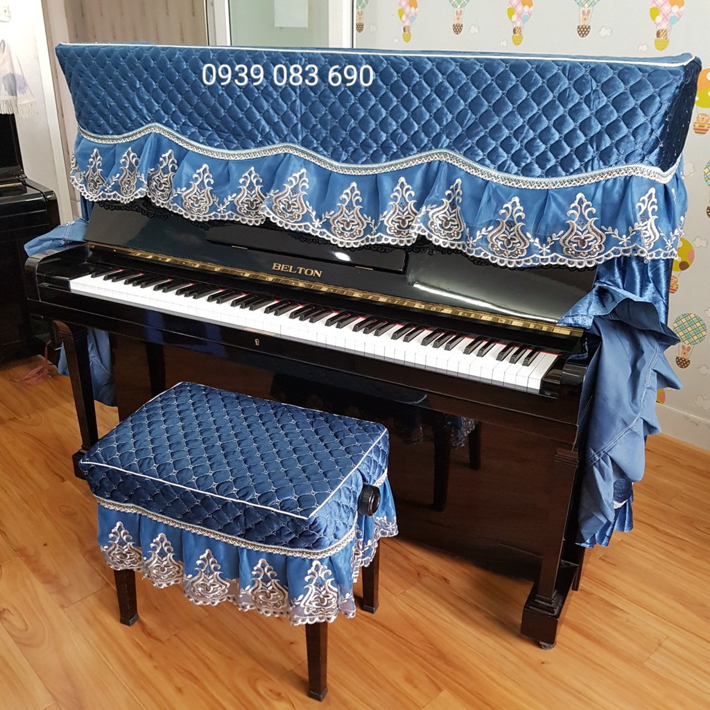 Khăn phủ đàn Piano phủ nguyên cây đàn từ mặt trước ra sau đàn