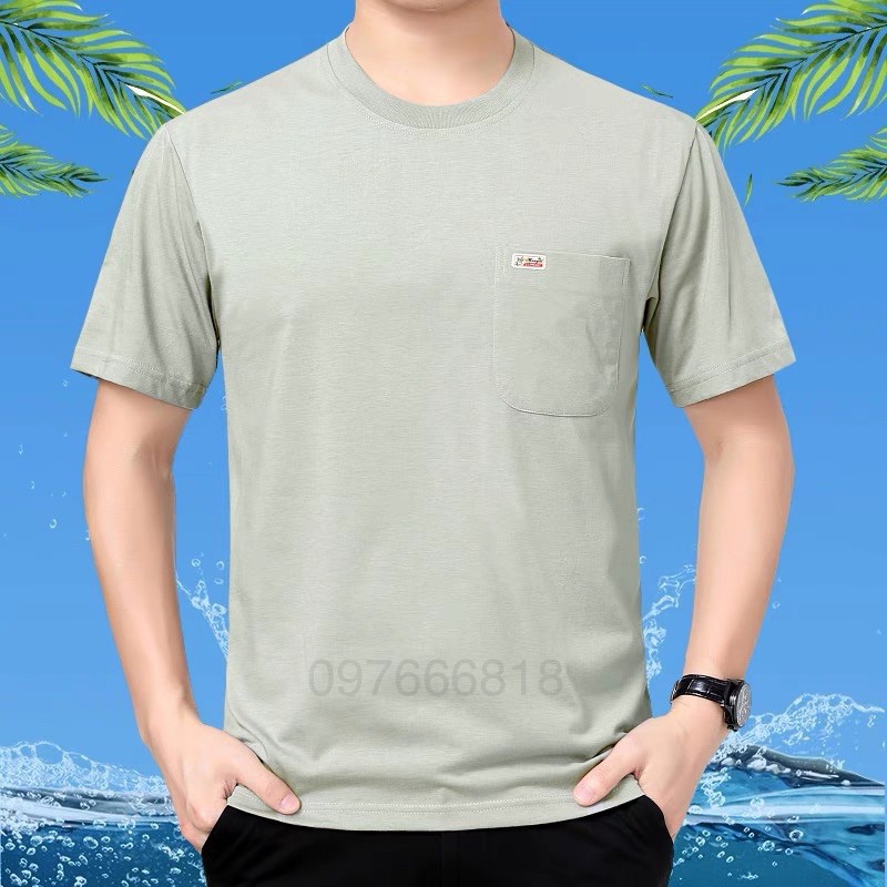 Áo Phông cổ tròn cotton quảng châu cho bố