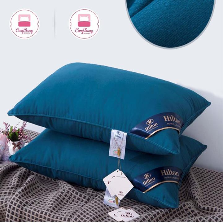 Đôi Ruột Gối Đầu Cao Cấp Pillow - Hilton Nhiều Màu Tiêu Chuẩn 5* Kích Thước 45x65cm