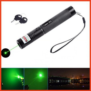 Đèn lazer - Laser - bút laze tia xanh / đỏ cực sáng công suất lớn có thể đốt cháy qua diêm bao gồm bộ sạc, có điều chỉnh