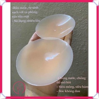 2 Chiếc Miếng dán Ngực Tàng hình Silicon dùng nhiều lần, Dán nhũ hoa thay Áo lót
