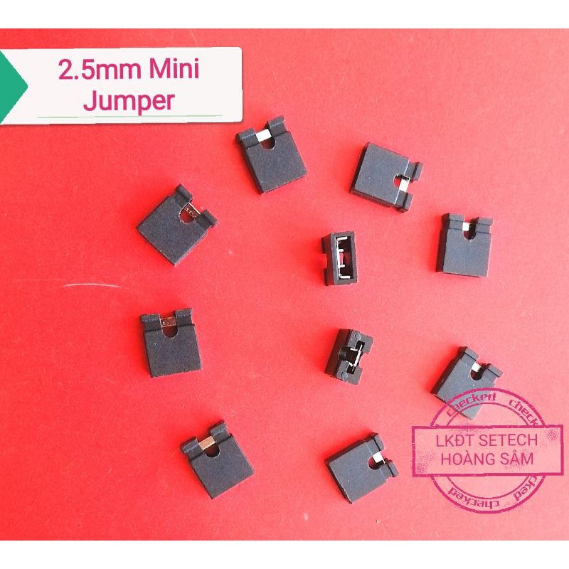 10 chiếc jump nối jump chụp đầu 2.54mm 2-pin mini Jumper