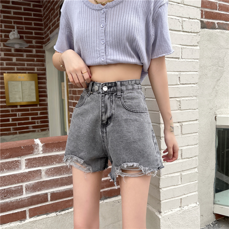 Quần Short Denim Nữ Dáng Chữ A Nhiều Màu