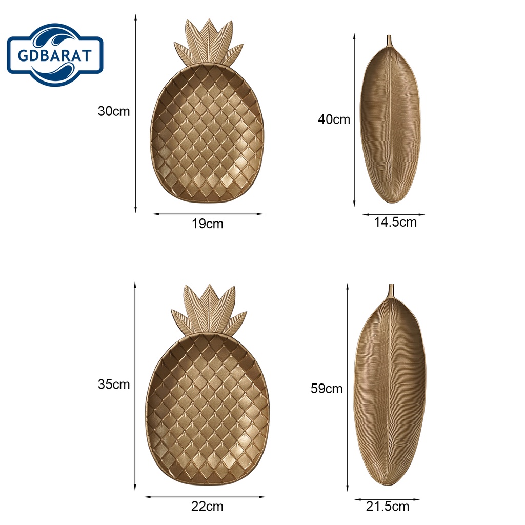 Khay phục vụ thức ăn hình lá dứa không mùi