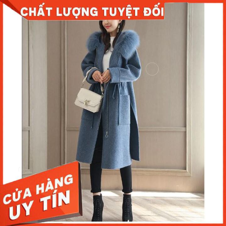 🔥Áo khoác dạ nữ mũ lông siêu sanh chảnh