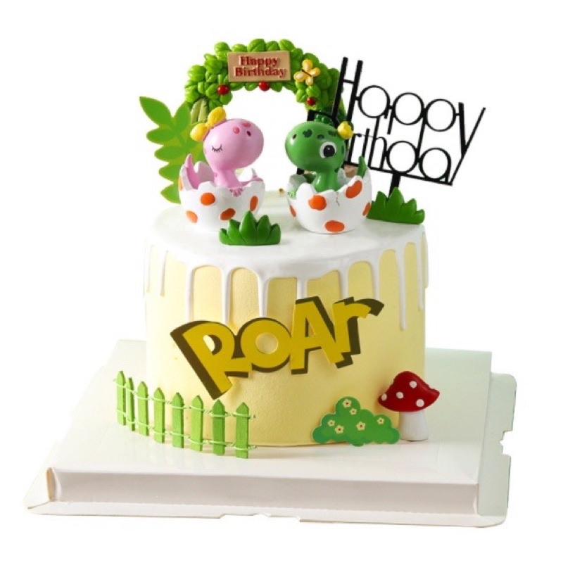 Trứng khủng long trang trí bánh kem