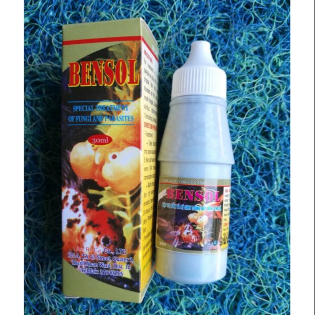 Bensol(30ml)/ tắm cá- sát khuẩn trị nấm -kí sinh trùng-