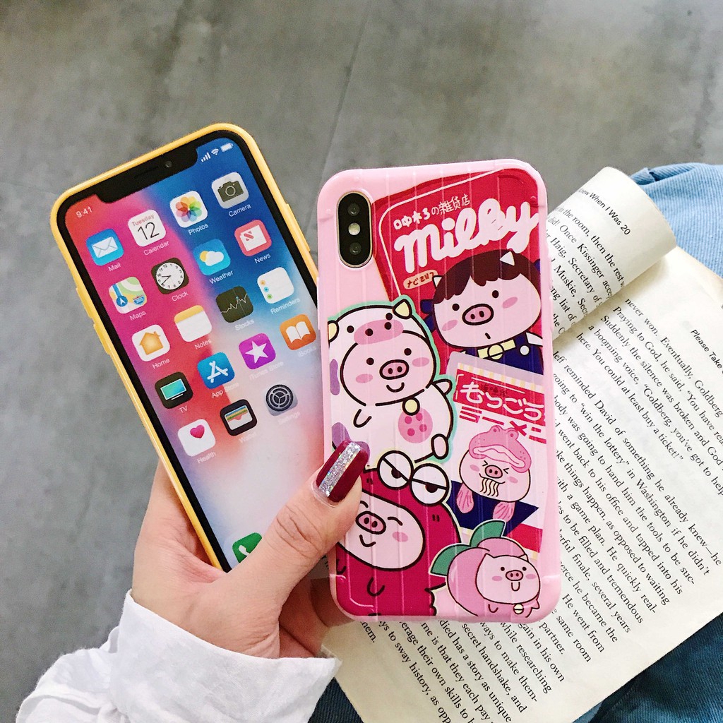 Ốp lưng iphone họa tiết heo hồng siêu dễ thương 5/5s/6/6plus/6s/6s plus/6/7/7plus/8/8plus/x/xs/xs max/11/11 pro/11 proma