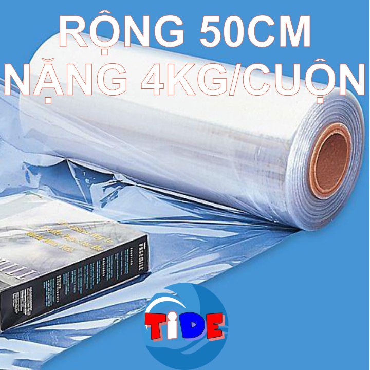 [4kg x 50cm] Màng chít PE dùng bọc hàng hoá và cuốn pallet – Rộng 50Cm x 4Kg/cuộn