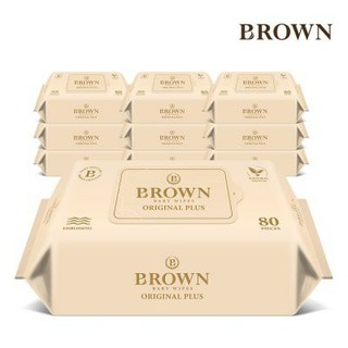 Khăn giấy ướt cao cấp brown hàn quốc 80 miếng
