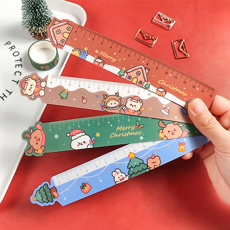 Thước Kẻ Mềm Nam Châm Hình Tuần Lộc Giáng Sinh Hoạt Hình 15cm