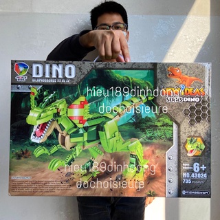 Lắp Ráp xếp hình Jurassic World Dinosaur dilophosaurus 43024