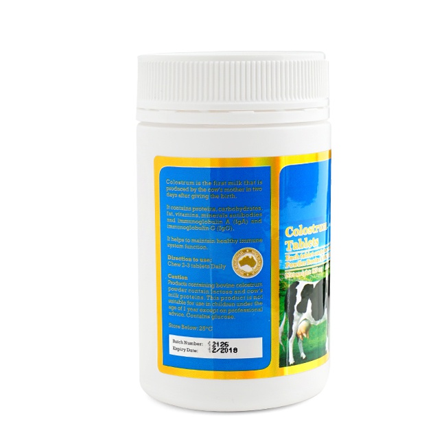 Viên Nhai Sữa Bò Non Tăng Cường Miễn Dịch - Vitatree Colostrum Tablets Hộp 200 Viên Của Úc - Hàng Úc 2279
