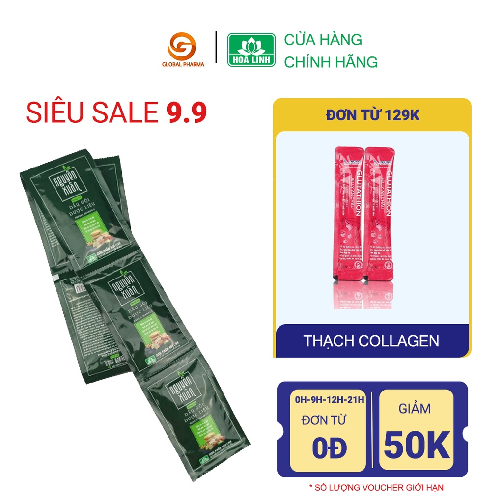 Dầu gội Nguyên xuân Xanh dây 10 gói NX1-04