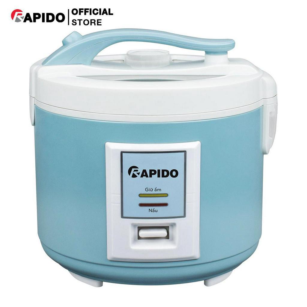 Nồi cơm điện Rapido RC-1.5M điều khiển cơ, mặt kính trong suốt (1.5L - 500W - Hàng chính hãng)