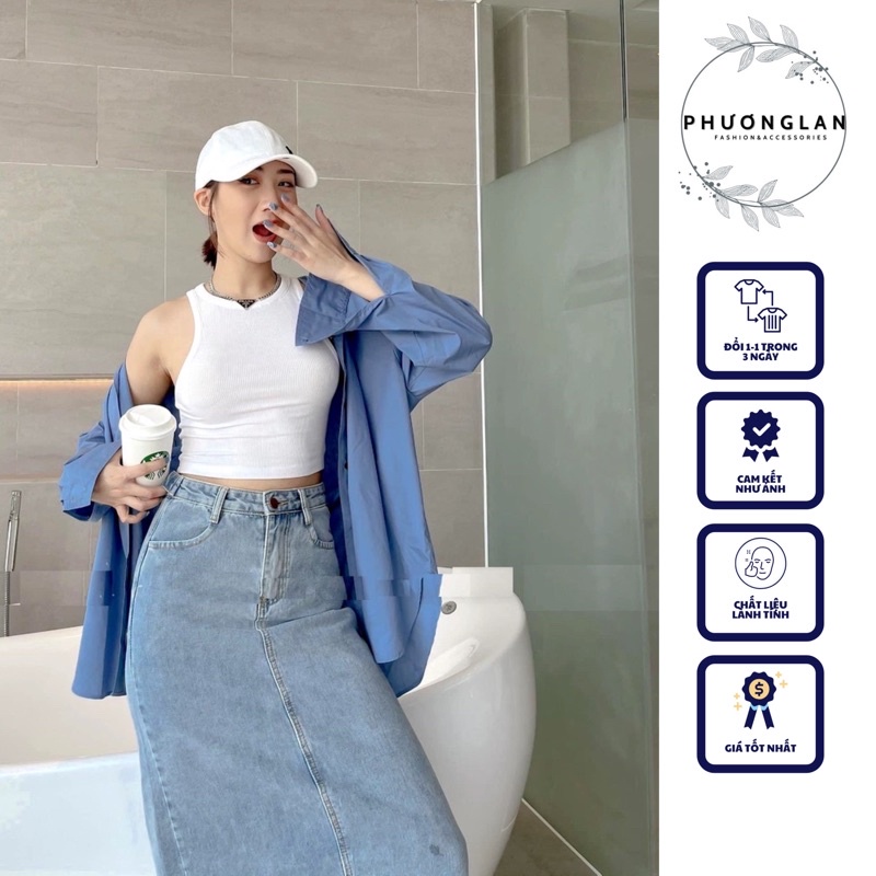 Áo Ba Lỗ Croptop Thun Tăm PHULA Nữ [FREESHIP]  Phông body dáng ôm trơn màu ĐEN | TRẮNG Ulzzang