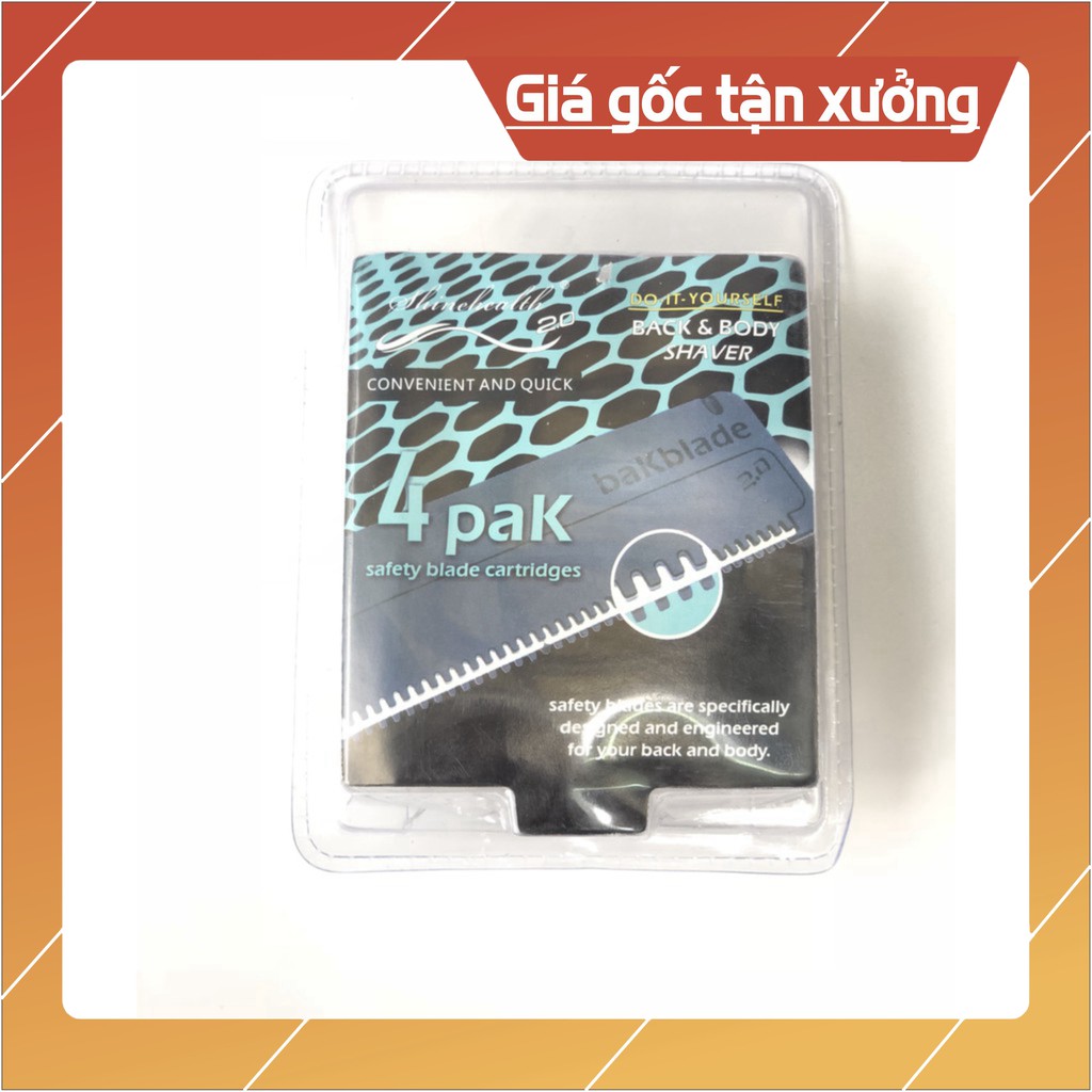 (Xả Hết)  Bộ 4 lưỡi dao cạo lông Bakblade - 5266 (Mua Ngay)