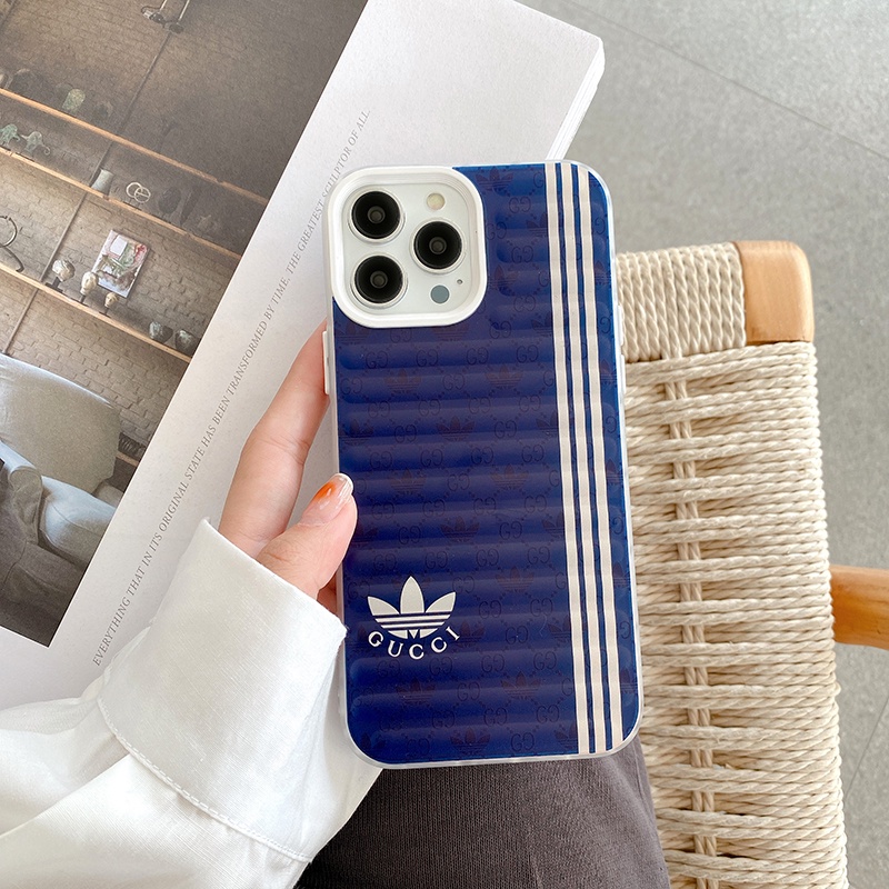 Ốp Điện Thoại GUCCI X Adidas Họa Tiết Kẻ Sọc Sang Trọng Cho iphone 13 Pro Max i13 13pro 11ProMax i11 X XR Xs Max 12Pro 12 Pro Max