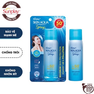 Xịt Chống Nắng Kháng Bụi Sunplay Skin Aqua Spray SPF50+/PA++++ 50g