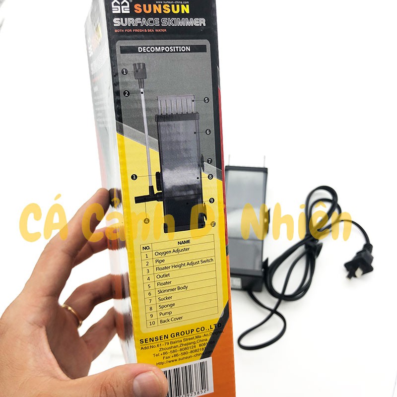 Lọc váng mặt nước SunSun JY-03 cho hồ cá thủy sinh 5W Lọc mặt hồ JY03