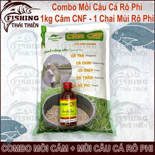 Combo 1kg Cám CNF, 1 Chai Tinh Mùi Thái Lan M21 Chuyên Câu Cá Rô Phi Sông, Hồ Dịch Vụ Câu Đơn, Đài, Lục