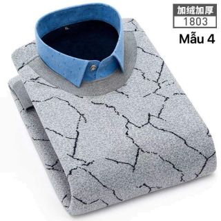 Áo len phối sơmi lót lông