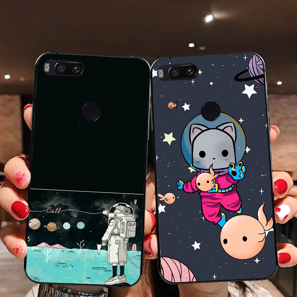 Ốp lưng Xiaomi Mi A1 - Mi 5x mẫu  vũ trụ cute đáng yêu, ốp phi hành gia