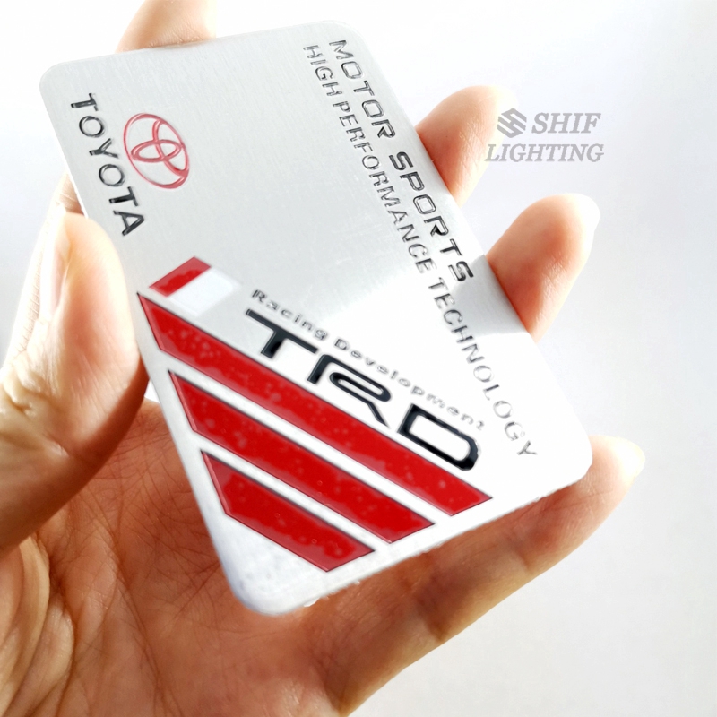 1 x Aluminum TRD MOTORSPORTS Logo Car Auto Decorative Emblem Badge Sticker Decal For TOYOTA