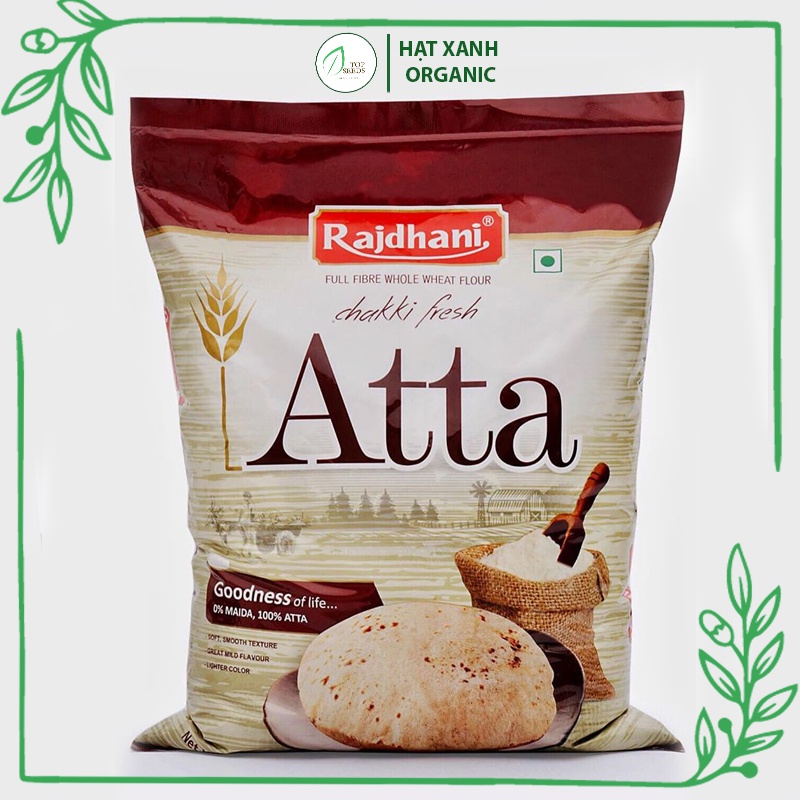 Bột Mì Nguyên Cám Atta Nhập Khẩu Ấn Độ Nguyên Gói 1kg