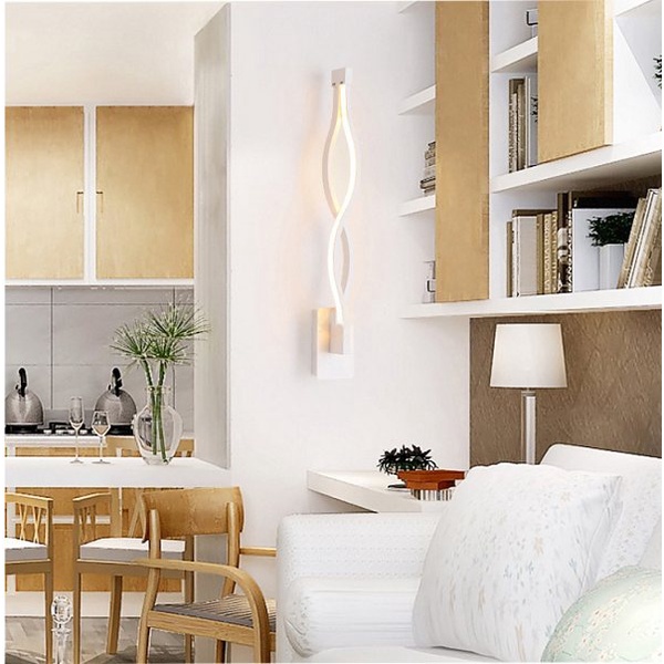 Đèn Led Trang Trí Gắn Tường Lá Xoắn 18W, Đèn Phòng Ngủ Treo Tường, Thiết Kế Đèn Phòng Khách Sang Trọng HL Lighitng