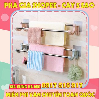 Kệ treo khăn, móc treo bông tắm phòng tắm dính tường siêu chắc