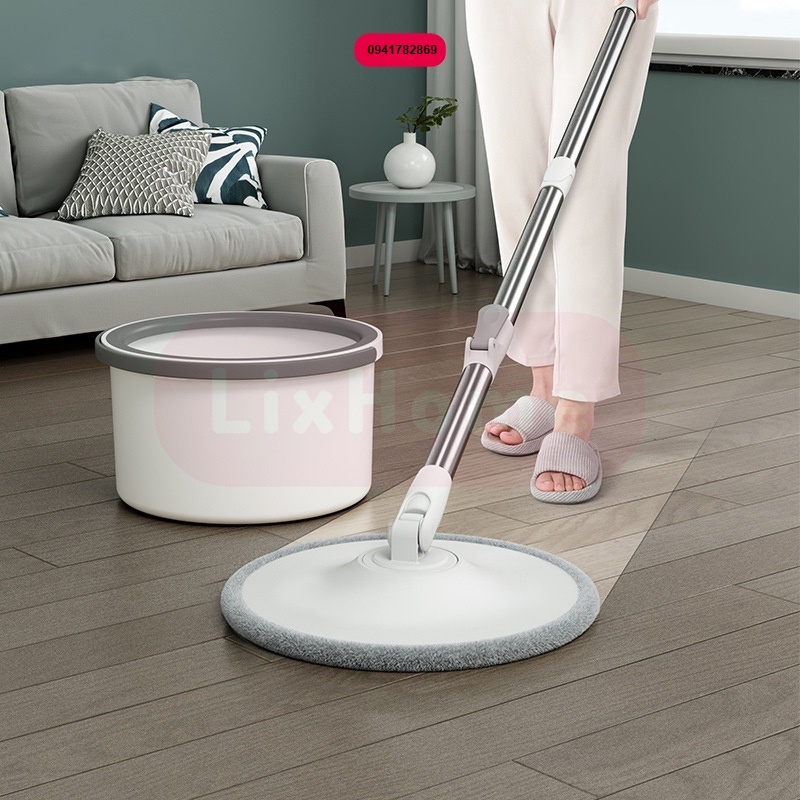 Chổi Lau Nhà Kèm Bình Xịt Nước Tiện Lợi,Tích Hợp Bình Nước Bóp Tay Ở Thân Chổi Vô Cùng Tiện Dụng