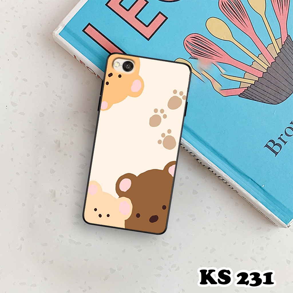 Ốp lưng Xiaomi Redmi 4 - Redmi 4A - Redmi 4X - Ốp in hình gấu bear ngộ nghĩnh