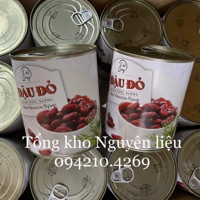 Đậu Đỏ Đóng Hộp/Đậu Đỏ Nước Đường CÁT LONG hộp 865g MỀM BÙI THƠM NGON