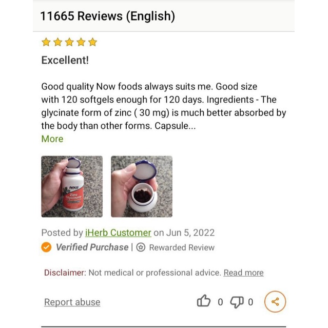 [HÀNG MỸ DATE 12/2026) ZINC GLYCINATE 120V NOW