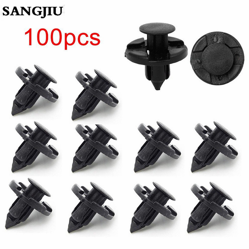 100 cái Xe Đinh tán Chốt Chốt Bumper Fender Đẩy Clip