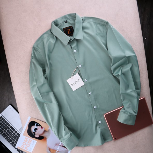 [Công sở] Áo sơ mi trơn 5 màu phong cách lịch sự - Bờm Store | BigBuy360 - bigbuy360.vn