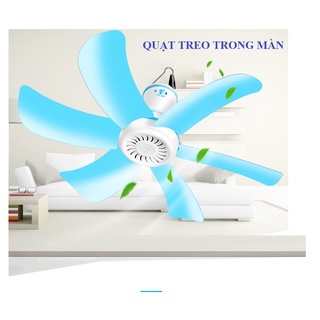 Quạt trần mini treo trong màn