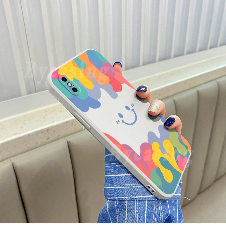 Ốp điện thoại hình mặt cười thời trang cho VIVO Y53 Y12S Y20S Y20I Y11 2019 Y15 Y17 Y19 Y53 Y85 V9 Y30 Y50 Y91C Y93