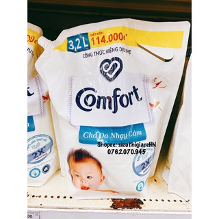 (MẪU MỚI) Nước xả vải Comfort cho da nhạy cảm túi 3,2 lít