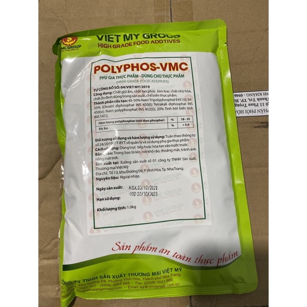 VMC Polyphos TẠO DÒN DAI CHO GIÒ CHẢ,CHẢ MỰC XÚC XÍCH..